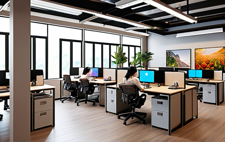 Image Prompt 1: Optimizing Operations in a Modern Vietnamese Co-working Space**