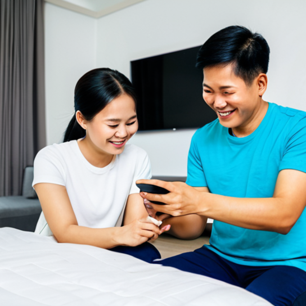 공유경제 시대의 자산 가치 변화 - Modern Vietnamese Family Using Sharing Economy App**
"A happy Vietnamese family, fully clothed in m...