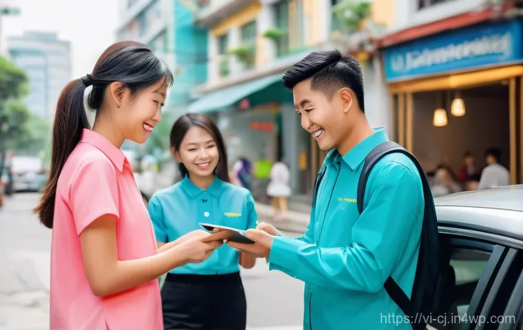 공유경제의 신뢰 구축 방안 - **Prompt:** A vibrant scene set in a modern Vietnamese city. A diverse group of smiling Vietnamese p...